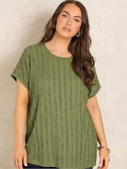 Evans Green Textured Front Top - Image 1 of 5