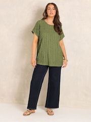 Evans Green Textured Front Top - Image 3 of 5