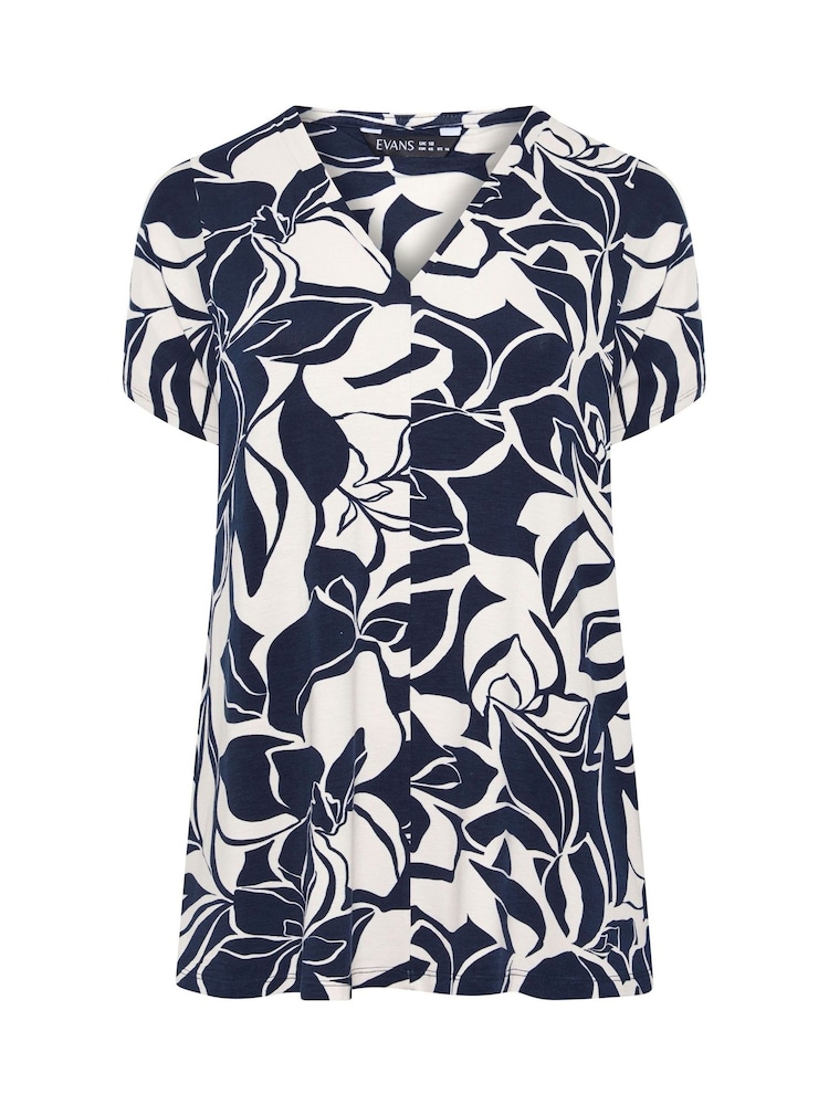 Evans Blue V-Neck Shell Top - Image 1 of 1 Evans Blue V-Neck Shell Top - Image 1 of 1
