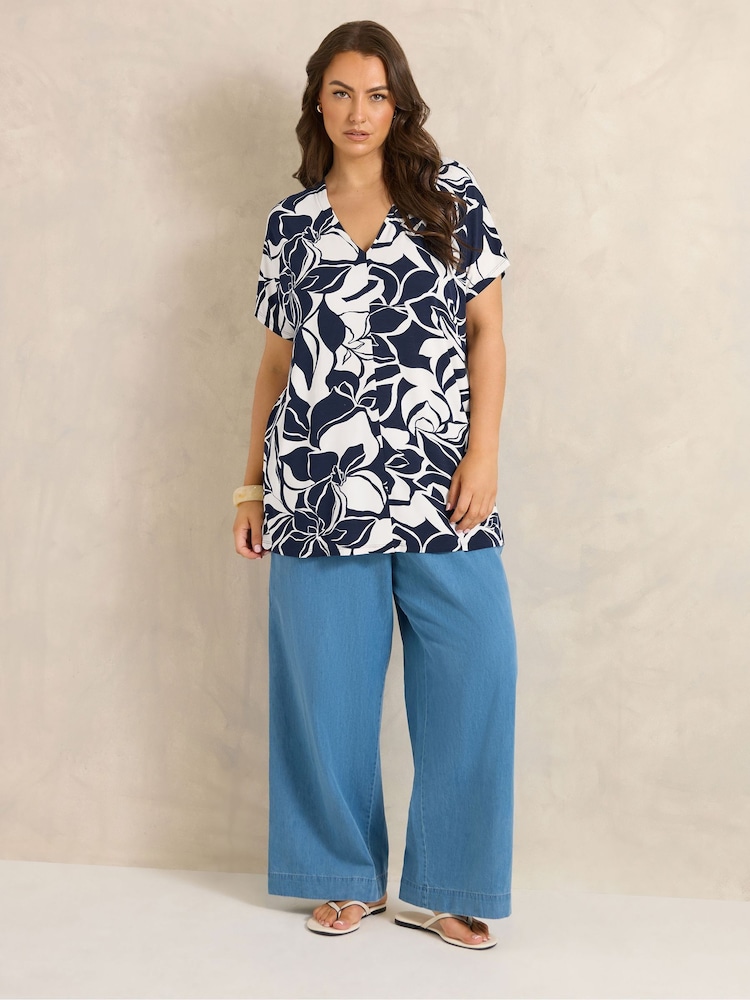 Evans Blue V-Neck Shell Top - Image 2 of 5 Evans Blue V-Neck Shell Top - Image 2 of 5