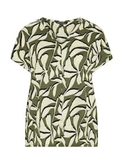 Evans Khaki Green V-Neck Shell Top - Image 5 of 5