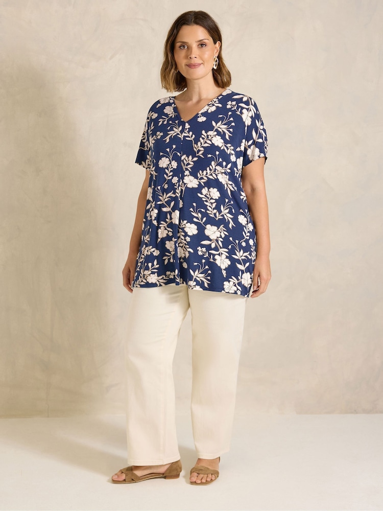 Evans Brown V-Neck Shell Top - Image 2 of 5 Evans Brown V-Neck Shell Top - Image 2 of 5