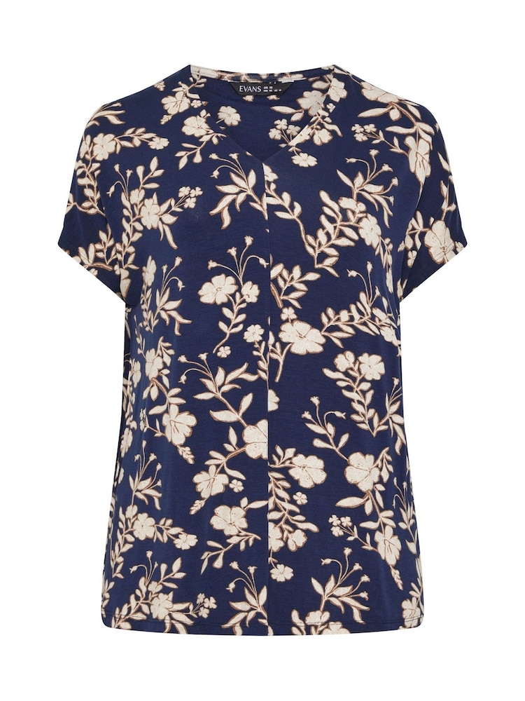 Evans Brown V-Neck Shell Top - Image 5 of 5 Evans Brown V-Neck Shell Top - Image 5 of 5