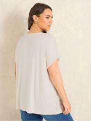 Evans Cream Textured Front Top - Image 3 of 5