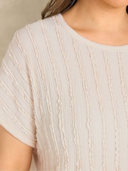 Evans Cream Textured Front Top - Image 4 of 5