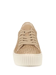 Gabor Natural Daria Woven Flatform Trainers - Image 4 of 5