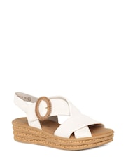 Gabor Cream Auckland Wedge Heeled Sandals - Image 1 of 5