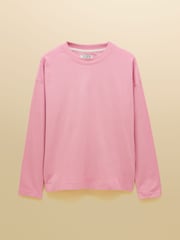 Joules Lyla Pink Jonty Long Sleeve Jersey Cotton Pyjama Set - Image 9 of 10
