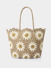 Joe Browns Brown Daisy's Crochet Handbag - Image 2 of 5