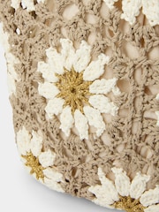 Joe Browns Brown Daisy's Crochet Handbag - Image 4 of 5