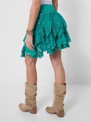 Joe Browns Blue Simply Summer Ruffle Mini Skirt - Image 4 of 5