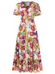 Joe Browns White Yasmine Printed Maxi Dress - Image 5 of 5