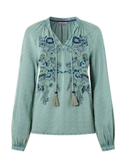 Joe Browns Blue All In The Details Embroidered Top - Image 5 of 5