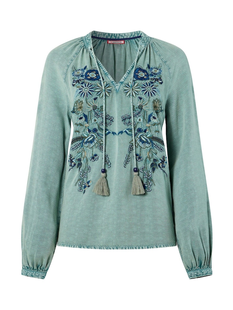 Joe Browns Blue All In The Details Embroidered Top - Image 5 of 5