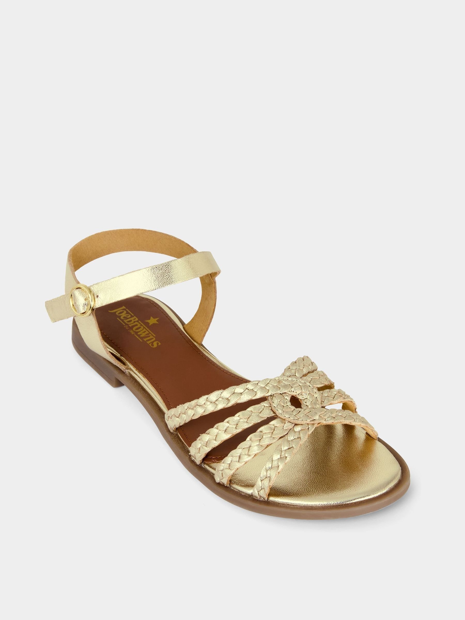 Buy Joe Browns Gold Azure Sandals from the Next UK online shop
