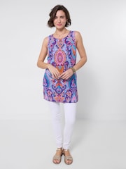 Joe Browns Blue Statement Reversible Tunic Top - Image 1 of 6