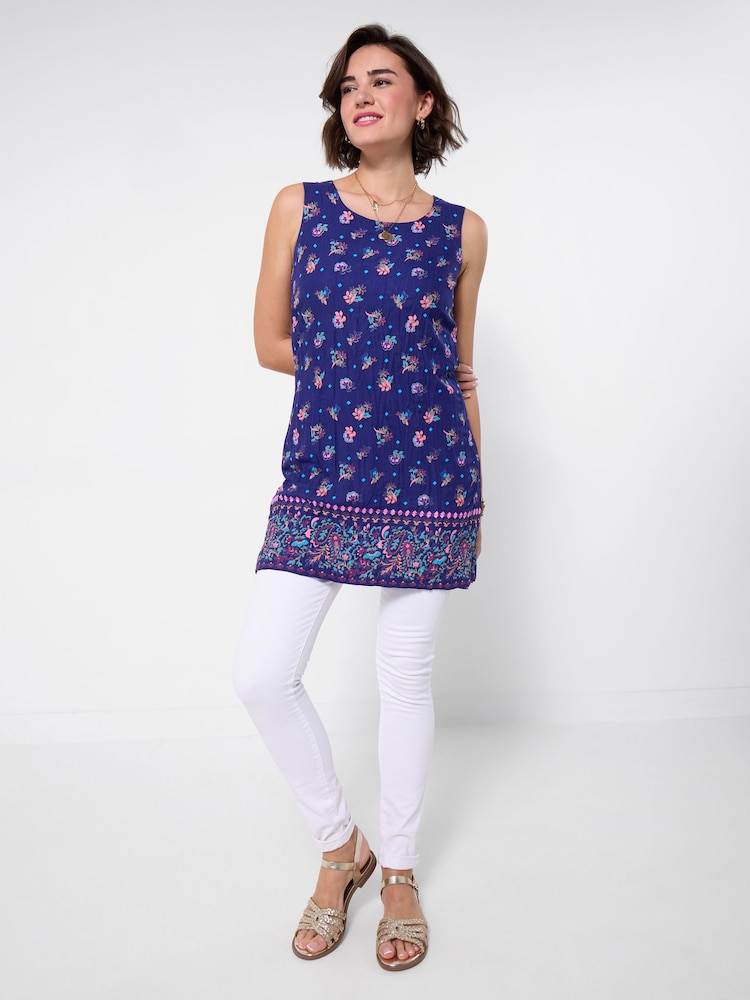 Joe Browns Blue Statement Reversible Tunic Top - Image 2 of 6
