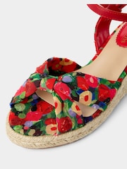 Joe Browns Red Dappled Meadow Print Sandals - Image 4 of 4
