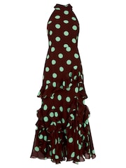 Joe Browns Brown Margot Polka Halter Neck Dress - Image 6 of 6
