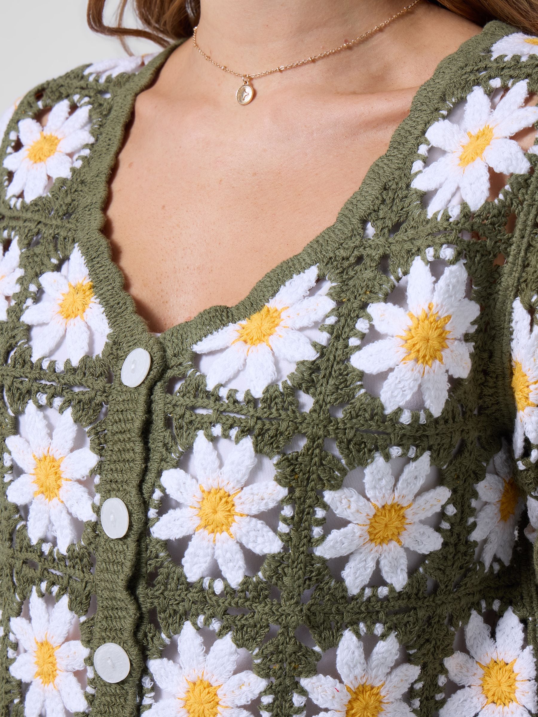 Buy Joe Browns Green Darling Daisy Crochet Cardigan from the Next