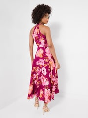 Joe Browns Pink Lulu Floral Halter Neck Dress - Image 4 of 6