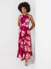 Joe Browns Pink Lulu Floral Halter Neck Dress - Image 5 of 6