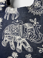 Joe Browns Blue Embroidered Safari Tassel Bag - Image 4 of 4