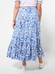 Joe Browns Blue Summer Tiered Maxi Skirt - Image 4 of 5