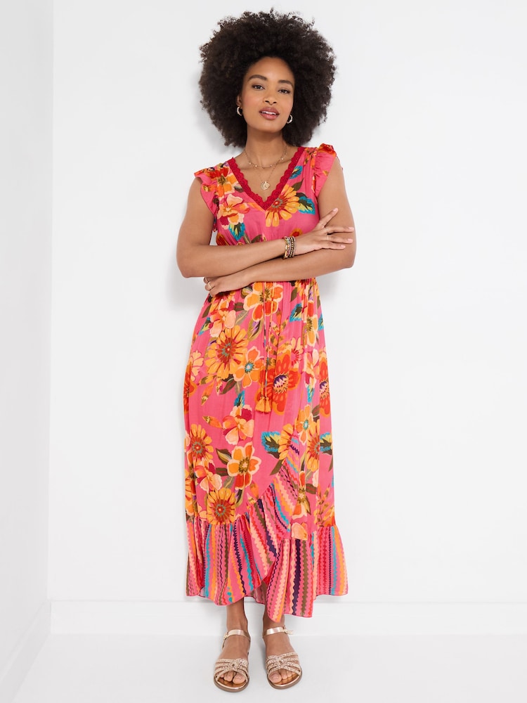 Joe Browns Pink Marnie Printed Dress - Image 2 of 6