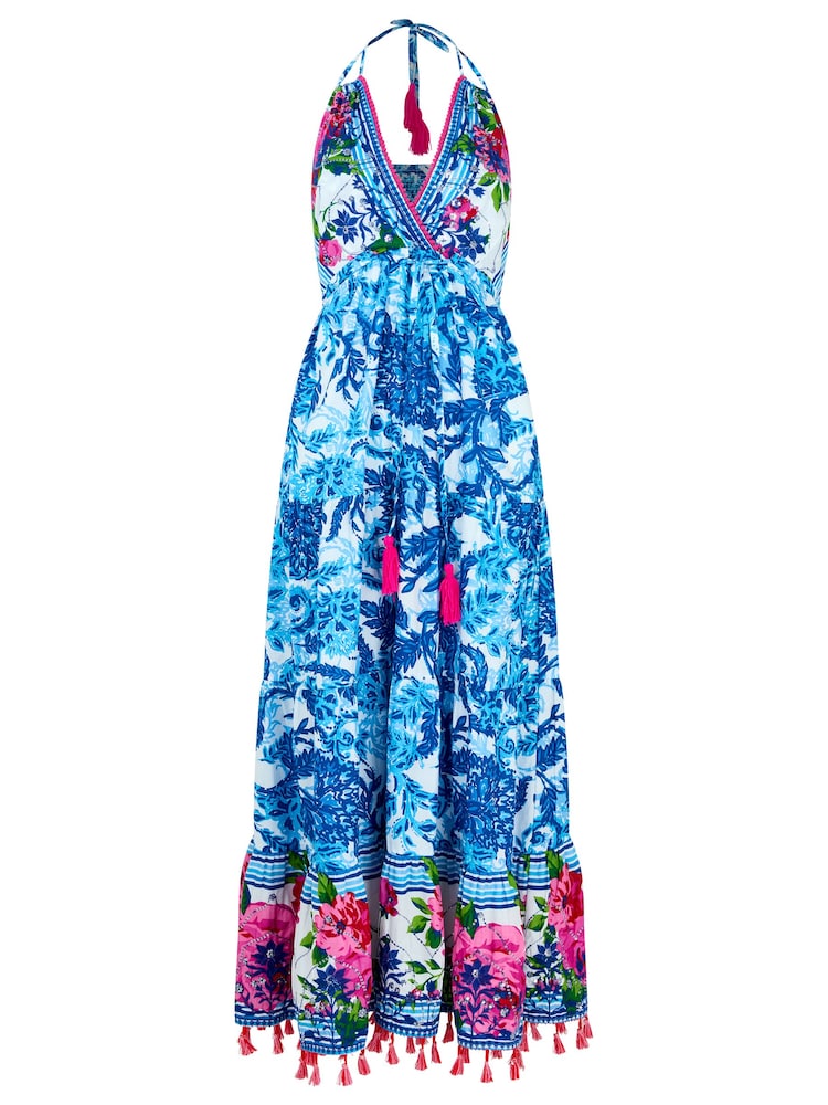 Joe Browns Blue Arabella Sequin and Embroidered Maxi Dress - Image 6 of 6