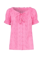 Joe Browns Pink Beautiful Broderie Top - Image 5 of 5