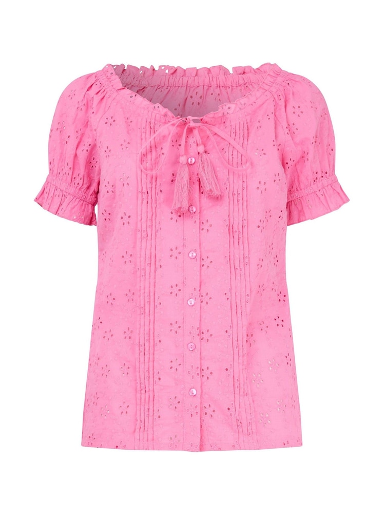 Joe Browns Pink Beautiful Broderie Top - Image 5 of 5