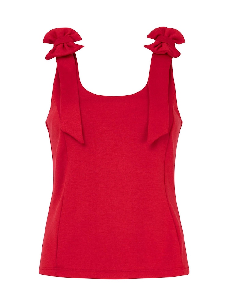 Joe Browns Red Amelia Bow Detail Sleeveless Top - Image 5 of 5