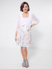Joe Browns White Spring Dream Lace-Up Side Skirt - Image 1 of 5