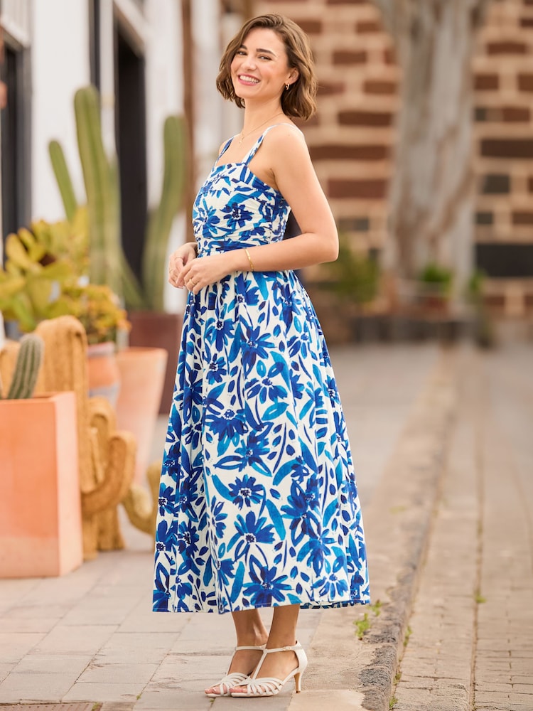 Joe Browns Blue Every Occasion Printed Dress - Image 1 of 6