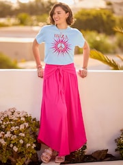 Joe Browns Pink Beach Days Tie Front Skirt - Image 1 of 6