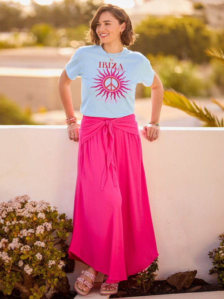 Joe Browns Pink Beach Days Tie Front Skirt - Image 1 of 6 Joe Browns Pink Beach Days Tie Front Skirt - Image 1 of 6