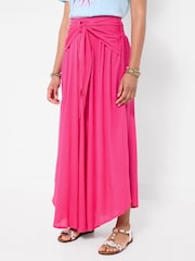 Joe Browns Pink Beach Days Tie Front Skirt - Image 2 of 6