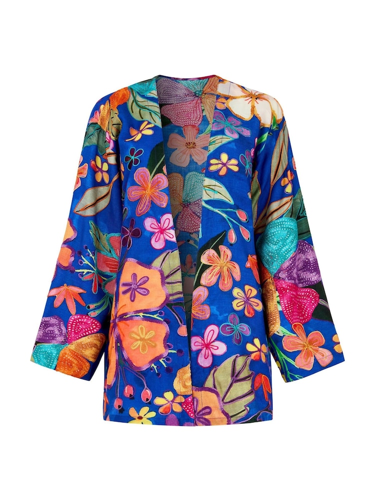 Joe Browns Blue Midnight Garden Embroidered Kimono - Image 5 of 5 Joe Browns Blue Midnight Garden Embroidered Kimono - Image 5 of 5