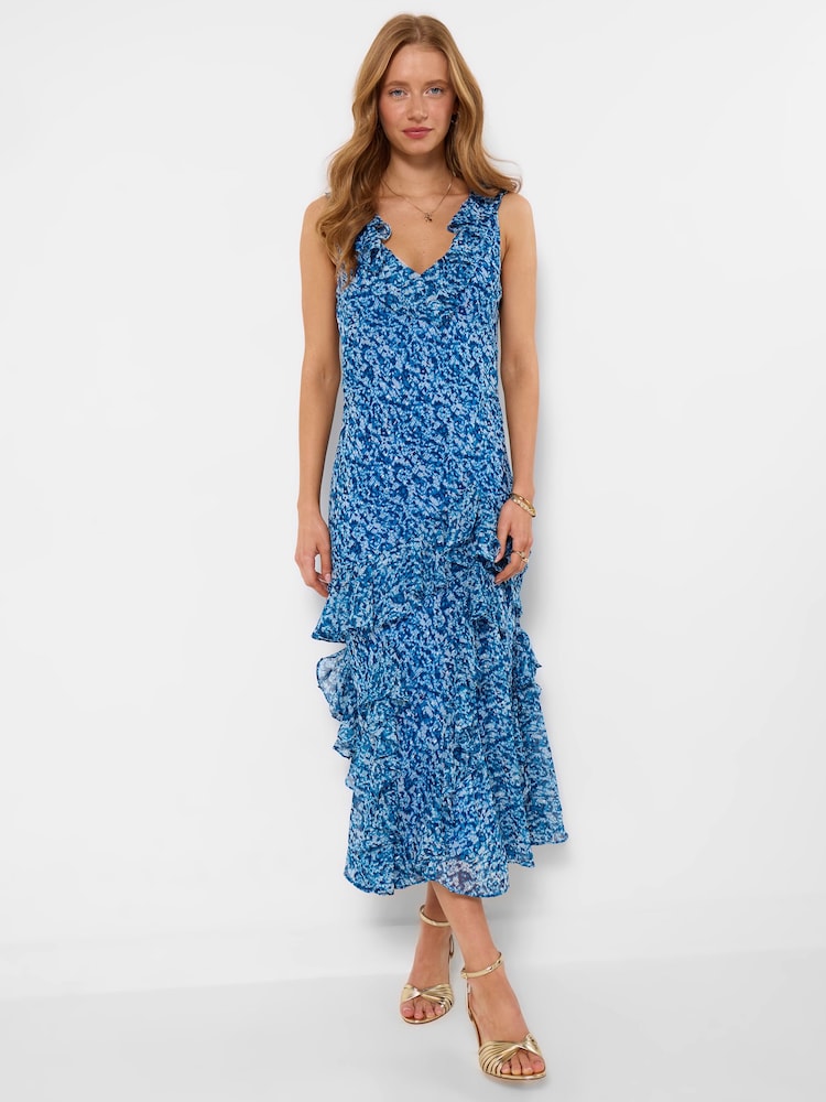 Joe Browns Blue Marcella Frill Dress - Image 2 of 6