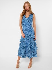 Joe Browns Blue Marcella Frill Dress - Image 5 of 6