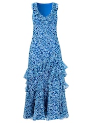 Joe Browns Blue Marcella Frill Dress - Image 6 of 6