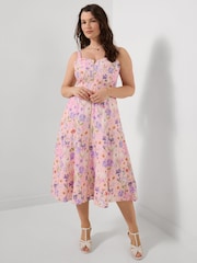 Joe Browns Pink Bella Linen Blend Dress - Image 5 of 6