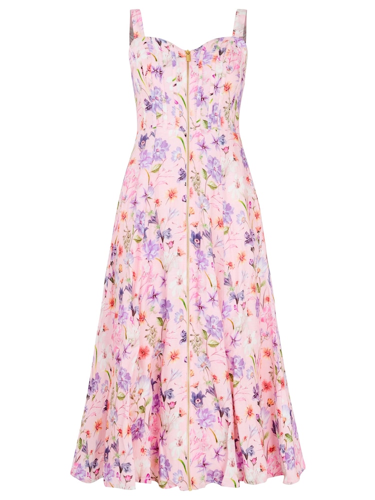 Joe Browns Pink Bella Linen Blend Dress - Image 6 of 6