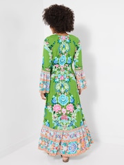 Joe Browns Green Summer Carnival Printed Maxi Dress - Image 4 of 6