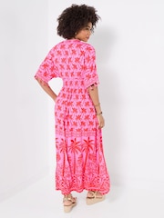 Joe Browns Pink Perfect Palms Maxi Dress - Image 4 of 6