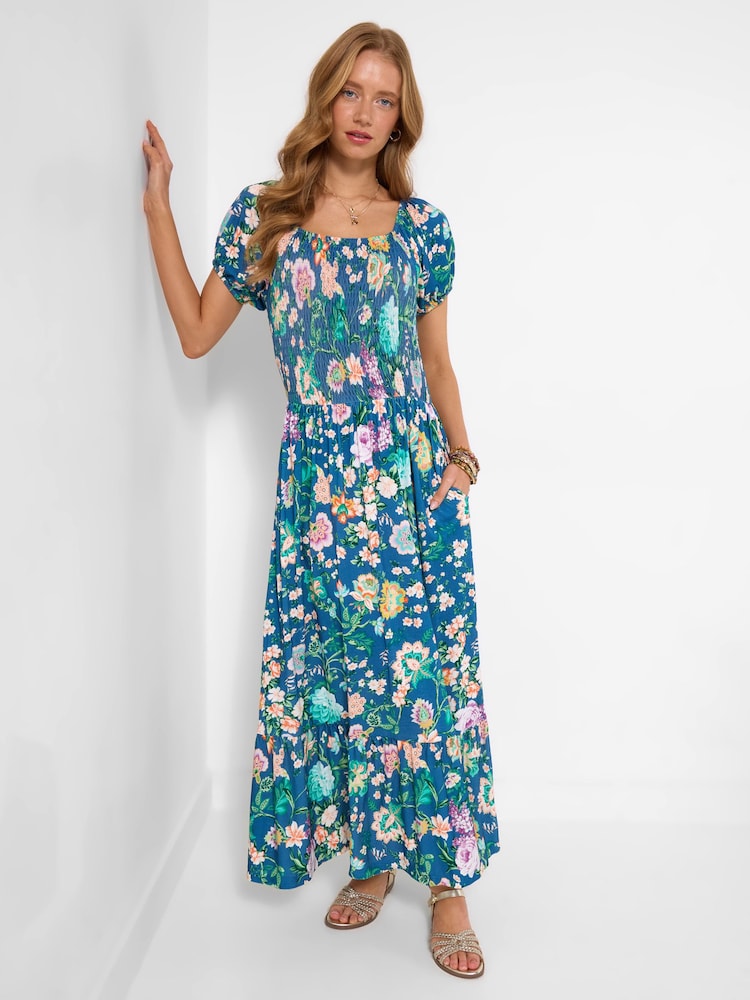 Joe Browns Blue Summer Garden Jersey Maxi Dress - Image 1 of 5