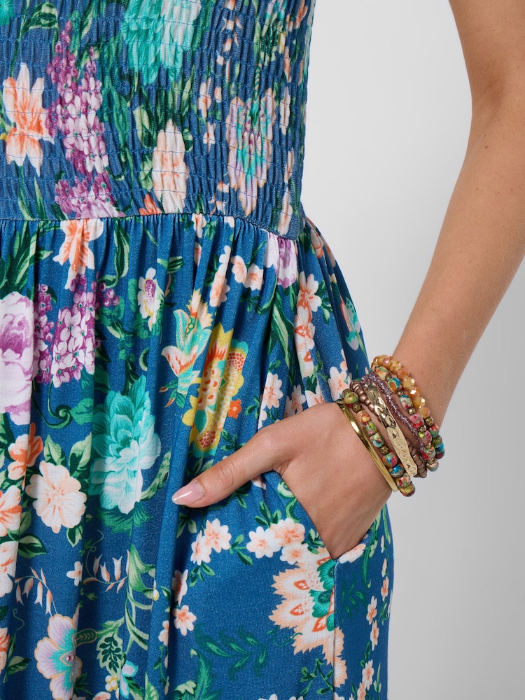 Joe Browns Blue Summer Garden Jersey Maxi Dress - Image 2 of 5