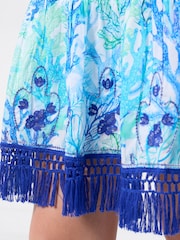 Joe Browns Blue Ocean Sequin and Embroidered Dress - Image 5 of 6