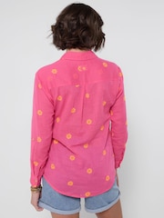 Joe Browns Pink Feel The Love Embroidered Shirt - Image 4 of 6